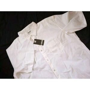 Linksoul Short Sleeve Button Down Golf Shirt Men's Sz XXL White Stretch New